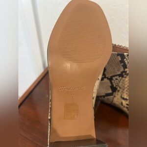 Madewell Snakeskin Heeled Boots - Tan and Black